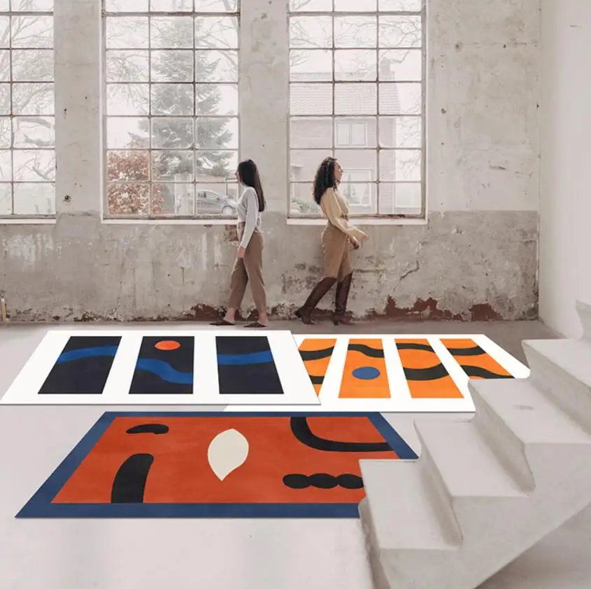 

NEW Abstract Art Large Area Rugs Geometric Moroccan Ethnic Bedroom Living Room Non-Slip Floor Mat Home Decor Sofa Table Carpets