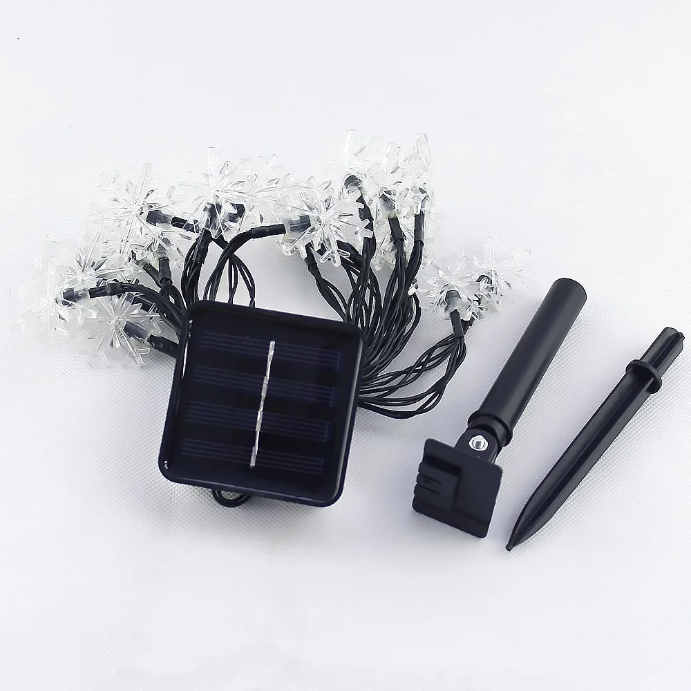 

Solar Snowflake String Lights 20 50 LEDs Waterproof String Fairy Light Garden Patio Lights Indoor Outdoor Lighting for Decoratio