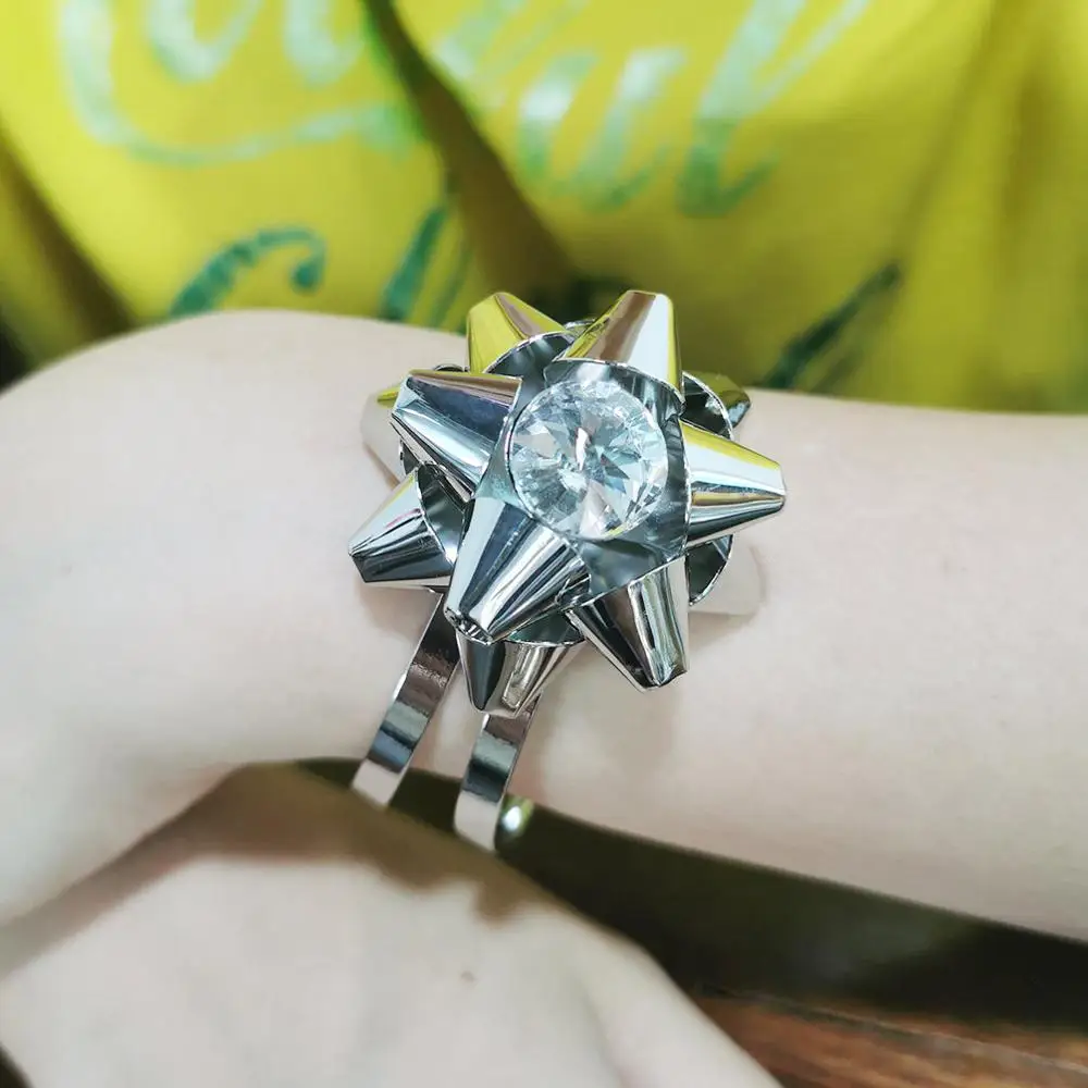 Большой женский Браслет манжета с металлическими заклепками и