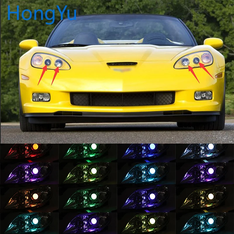 Беспроводное управление RGB светодиодный светильник глаза демона для Chevrolet Corvette 6