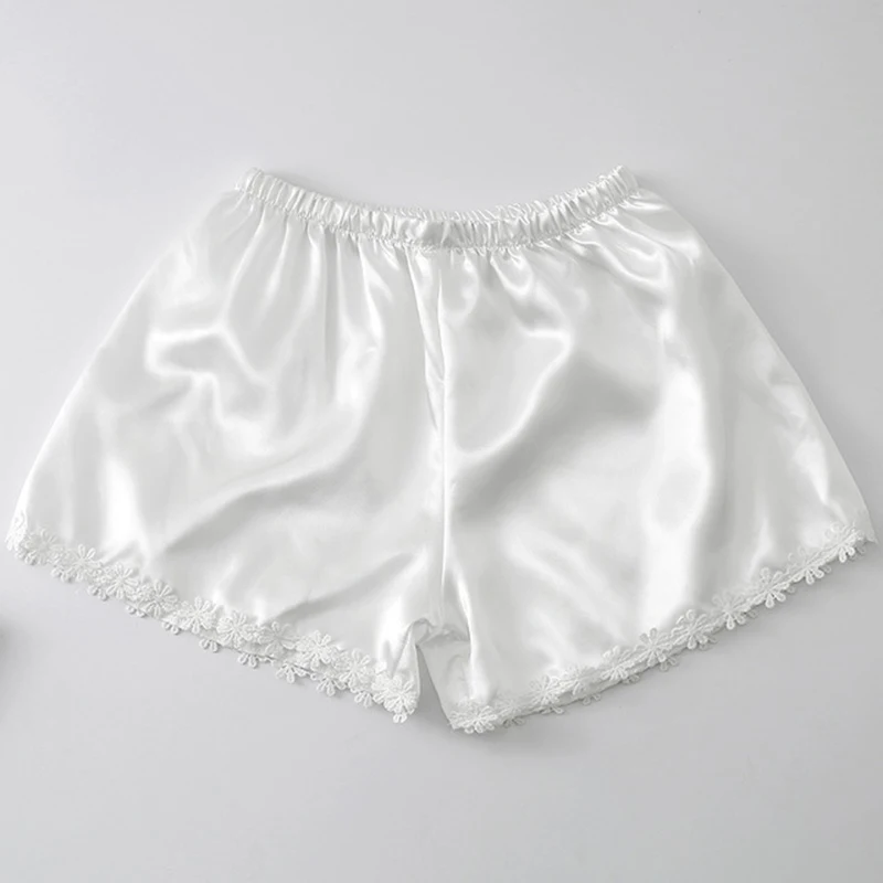 Женские Сатиновые шорты Летние повседневные с рюшами и эластичной резинкой на