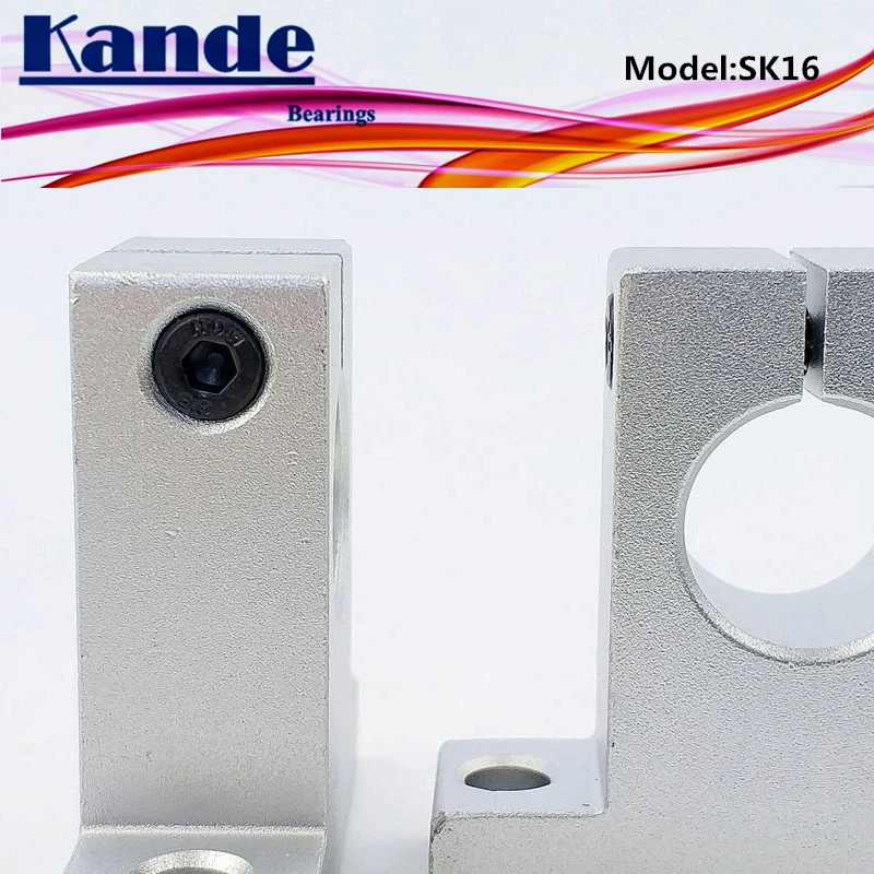 Подшипники Kande 4 шт. SK16 16 мм линейная Опора вала для 3D принтеров скольжения