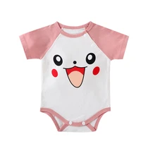 summer baby girls and boys bodysuits infant cartton short sleeved triangle jumpsuit toddler cartoon animal rompers baby bodyduit