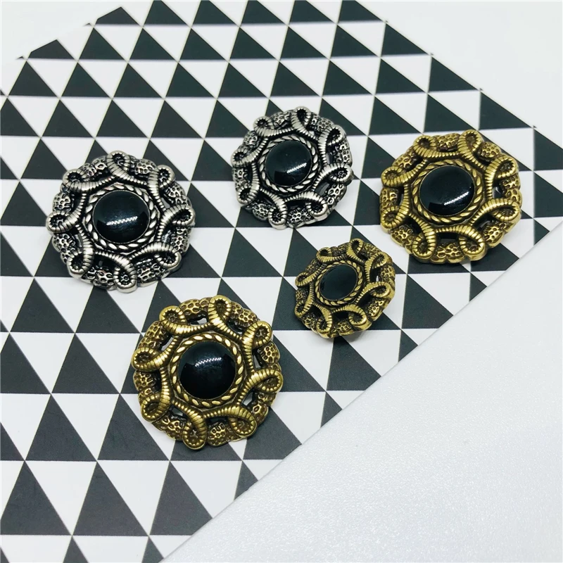 

Vintage Metal Coat Buttons Embellishments for Clothing DIY Sewing Accessories Buttons for Jacket Decorative Buttons for Clothing
