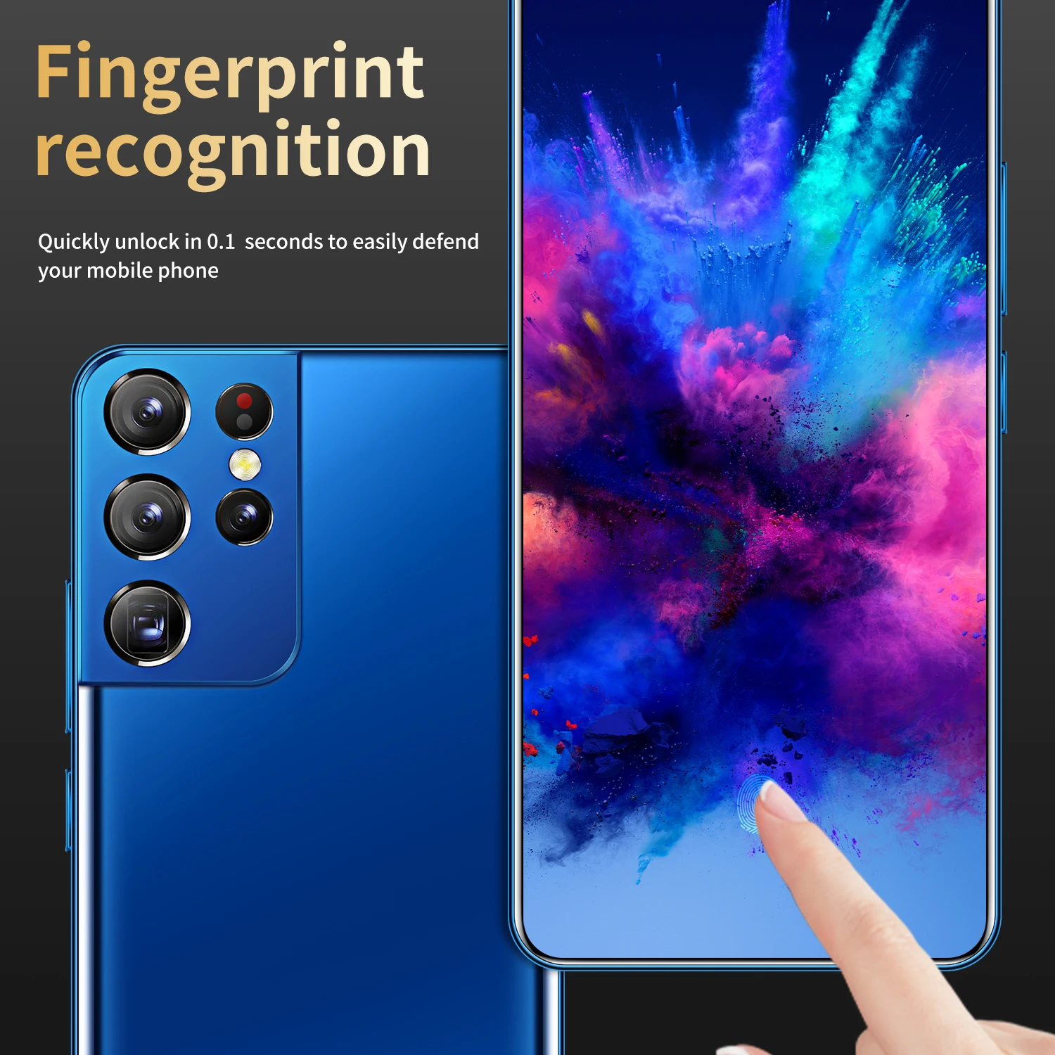

New Arrival S21+ Ultra 8RB RAM 256GB Fingerprint Face ID Dual SIM Andriod Smart Phone 6800mAh 6.7 Inch 10 Core Mobile Phone