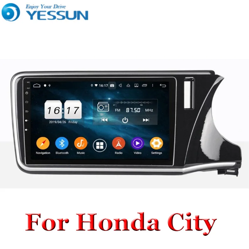 Автомагнитола для Honda CITY 2014 2015 2016 2017 с правой рукой 2Din Android 9 10 1 дюйма GPS стерео