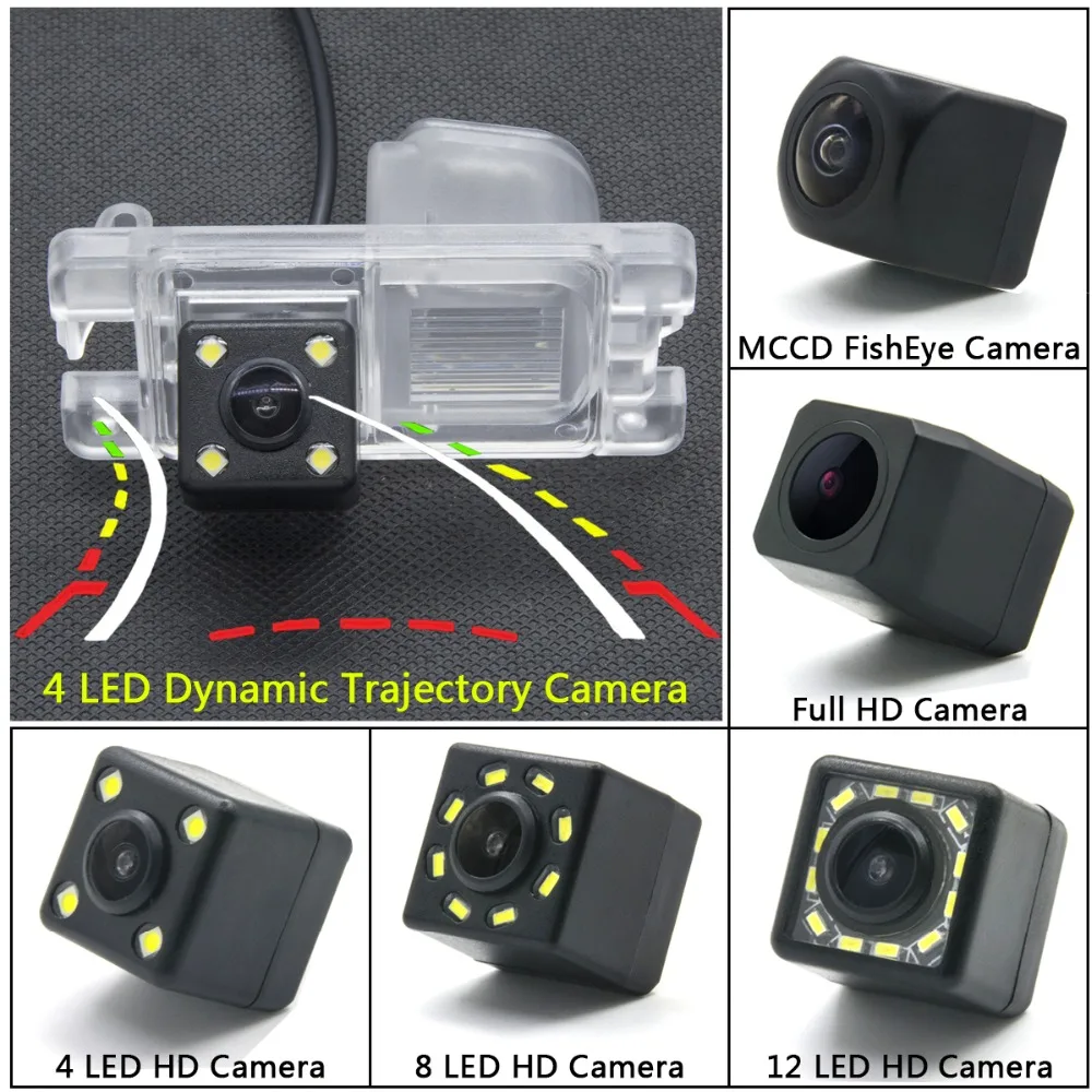 HD Dynamic Trajectory Tracks Rear View Reverse Camera for Mitsubishi Pajero America version Car Parking Backup Monitor Wireless |