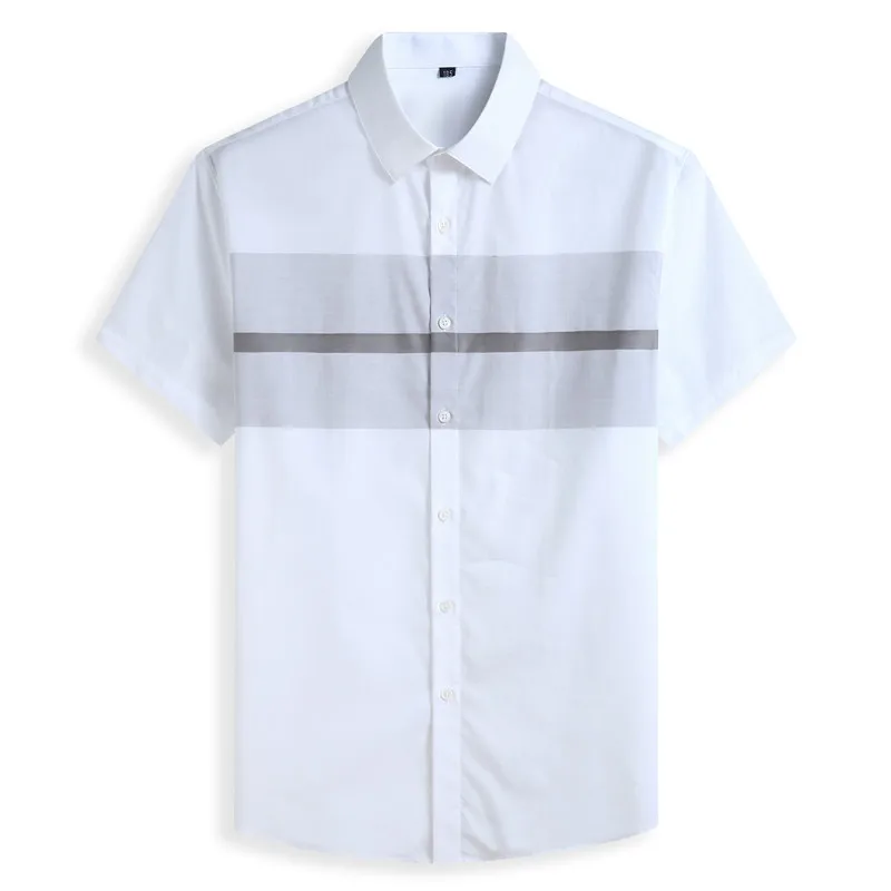 

2020 summer new men's fattening Plus Size Fashion Casual Short Sleeve Shirt