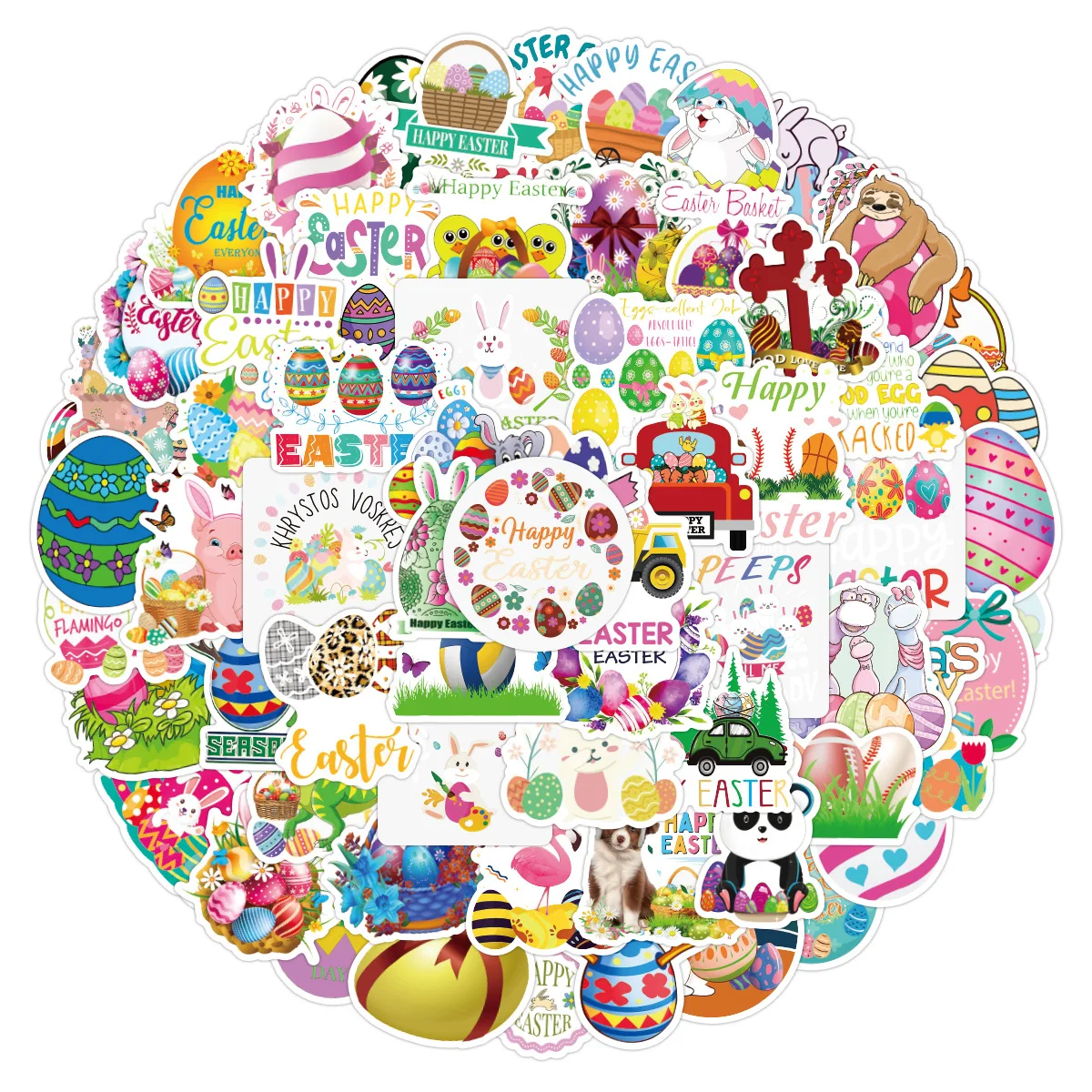 

10/30/50PCS New Easter Egg Sticker Grateful Dead Waterproof Suitcase Laptop Scooter Car Sticker Water Cup Sticker Wholesale