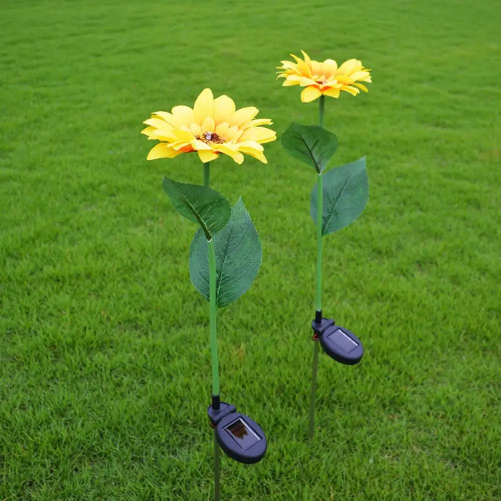 

1PCS Simulate Solar-Powered LED Sunflower Light Stylish Lawn Pin Lamp Yard Garden Party Christmas Wedding Festival Decor
