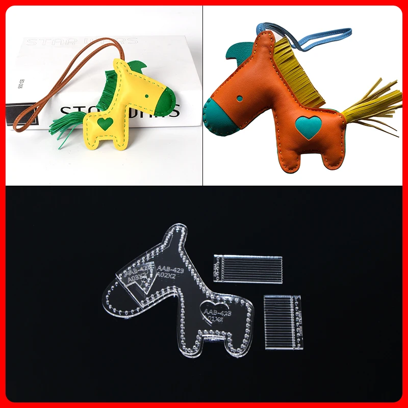 1 Набор ручная работа кожа мультяшный пони брелок для ключей автомобильные