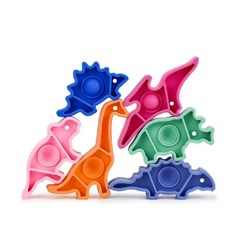 

2021 New Dinosaur Building Blocks Push Bubble Toys Autism Needs Squishy Stress Reliever Toys Adult Kid Funny Anti-stress Fidget