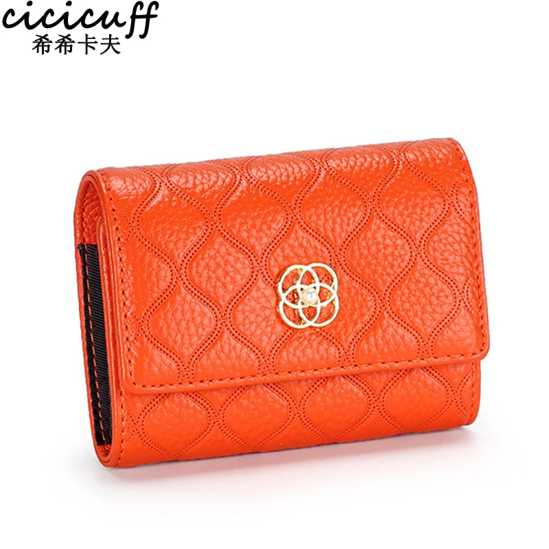

Women Short Wallet Genuine Leather Coin Purse Female Clutches Brand Wallet Card Holder 2021 Designer Ladies Purses and Wallets