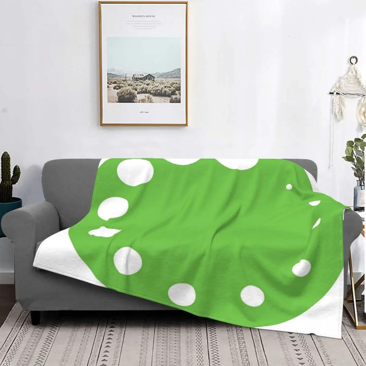 

Manta de paleta de pintor verde, colcha de cama a cuadros, toalla de playa Kawaii, funda para niños