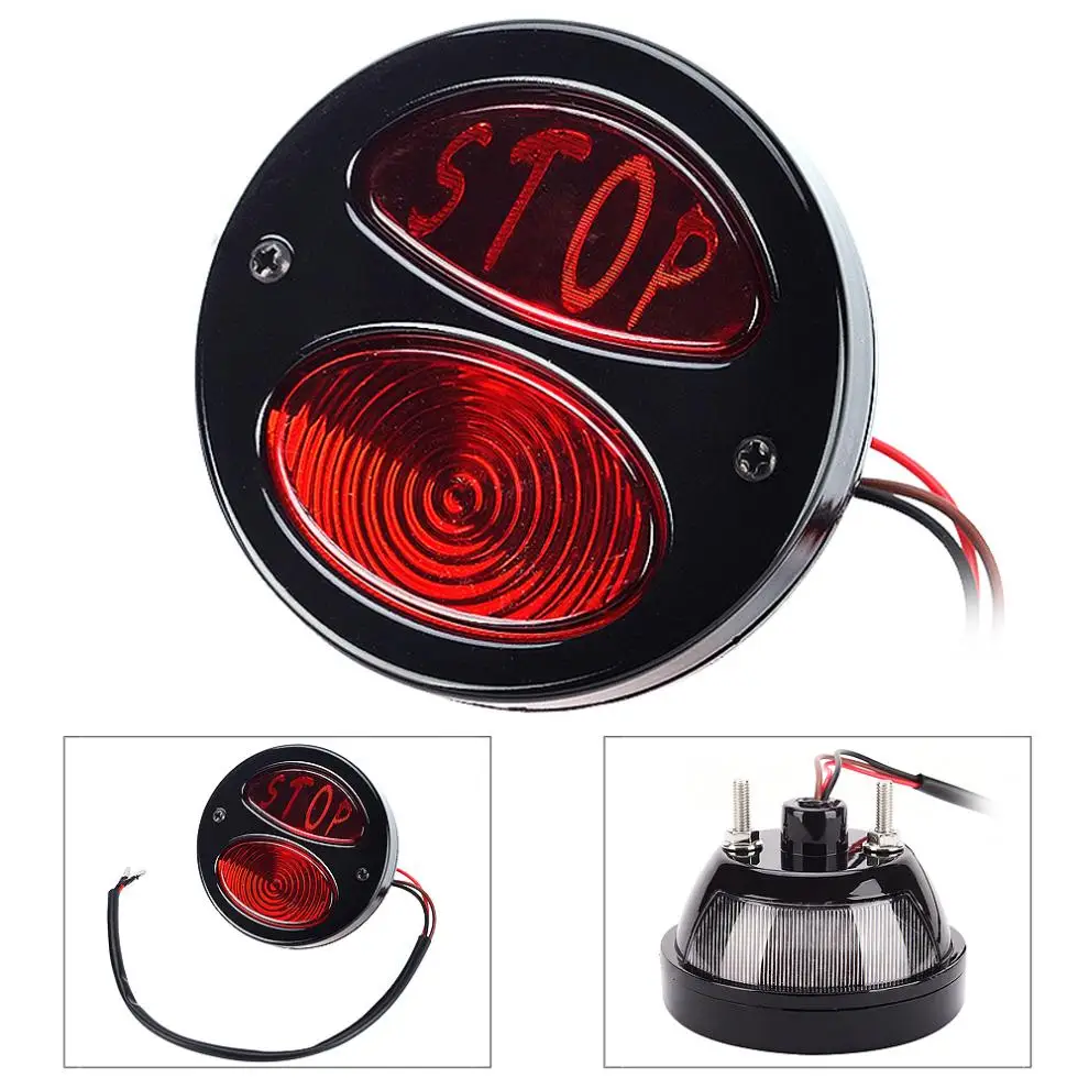 1 шт 12V мотоцикл изменение хвост светильник светодиодный стоп лампа с черным