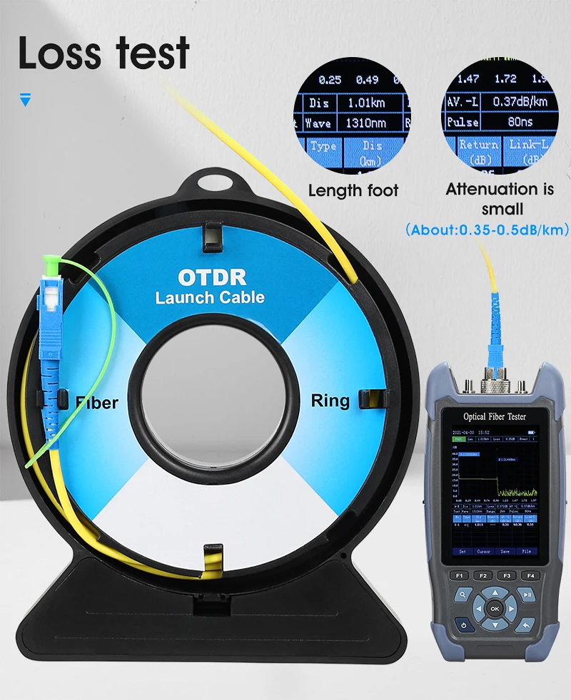 

300M SC/FC/ST/LC-UPC/APC OTDR Dead Zone Eliminator,Fiber Rings Fiber Optic OTDR Launch Cable Box SM 1310/1550nm