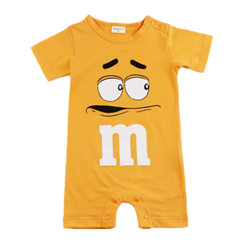 Детский комбинезон с короткими рукавами для мальчиков и девочек 4 цвета летний