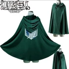 Японская толстовка с капюшоном атака на Титанов, плащ, костюм для косплея легиона скаута, зеленая накидка из аниме, мужская одежда