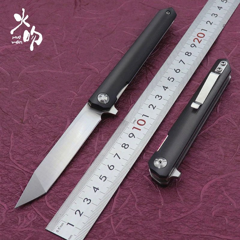 Новый складной нож HUOWEN лаконичные тактические карманные ножи с деревянной