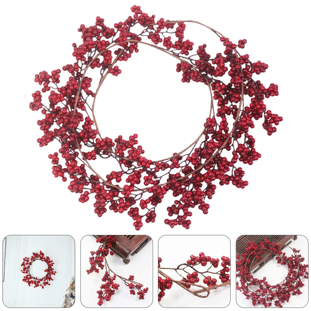 

1pc Simulation Red Fruit Christams Decoration Small Red Fruit Branch Ornament