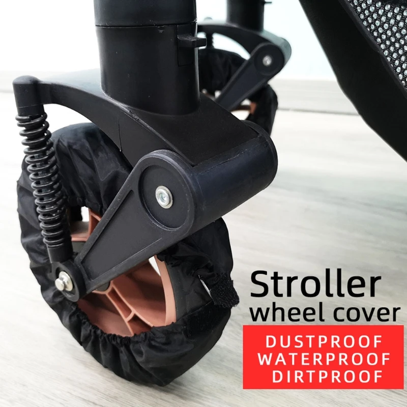 

2Pcs Baby Stroller Wheel Cover Dustproof Wheelchair Tire Protector Infant Pushchair Pram Wheel Anti-Dirty Case
