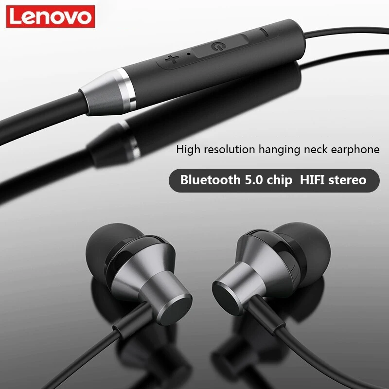 Lenovo беспроводные Bluetooth наушники, магнитные спортивные наушники для бега IPX5, водонепроницаемые спортивные наушники с шумоподавлением