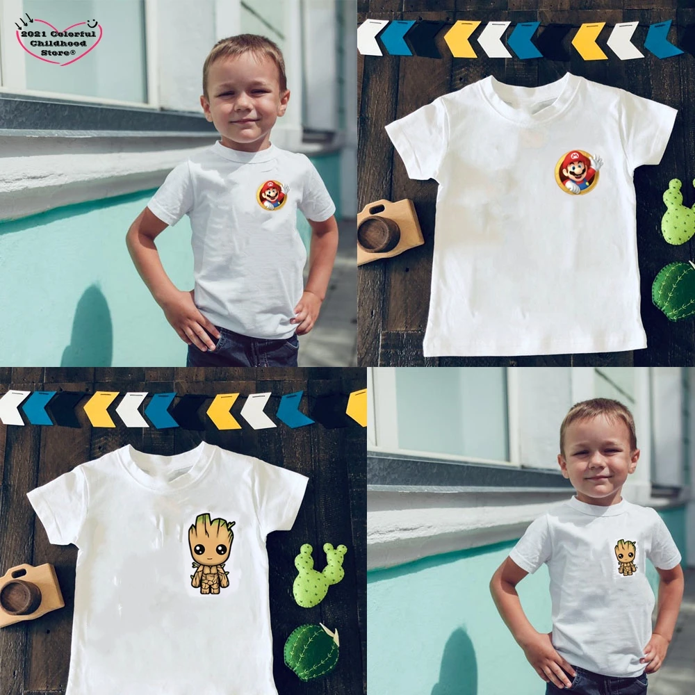 

Super Mario Baby Clothes Boy 4-14Y 6 Color, 11 Kid Size Summer 2021 T-shirts Kawaii Pattern Anime Sweatshirt T-shirt for Girls
