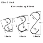Крючки S из нержавеющей стали для кухни, кухонная вешалка для ключей, крючки для хранения мелочей в спальне, 10 шт.набор