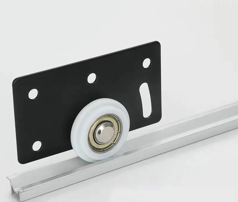 1 комплект черный шкаф раздвижные стальные двери колеса бесшумный шкив нейлон