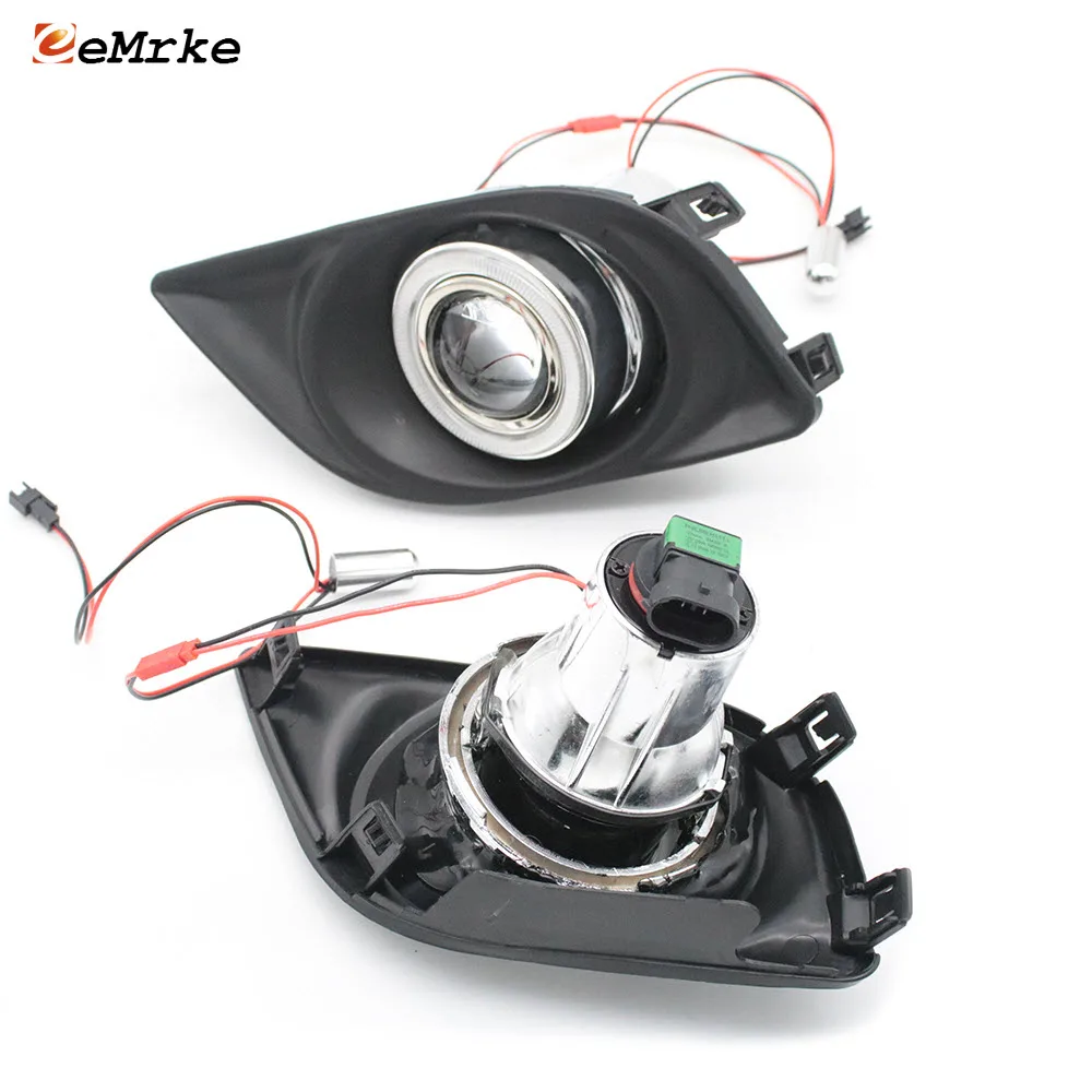 

Светодиодные дневные хосветильник eeMrke для Nissan Sunny, Versa hiso Sedan N17 2011-2014 ангельские глазки галогенные лампы H11 55 Вт противотумансветильник фары s