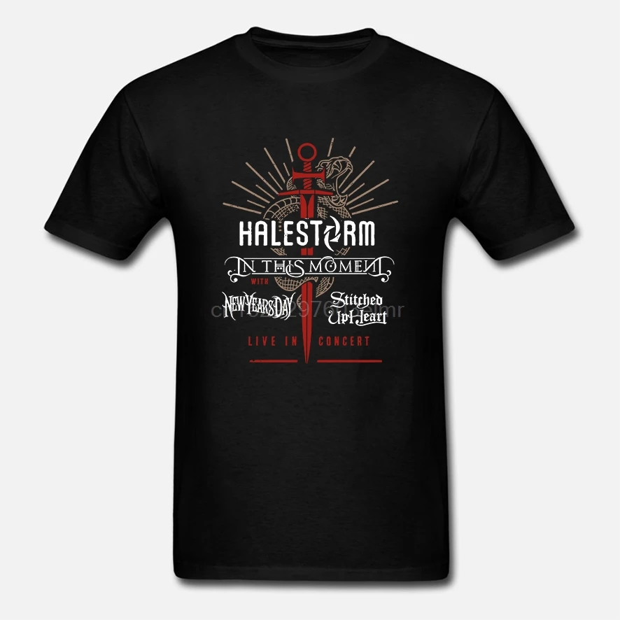Halestorm в этот момент логотип 2018 женская футболка S-2XL | Мужская одежда