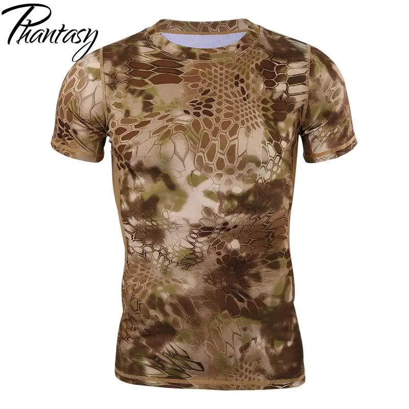Летняя мужская футболка с принтом питона Phantasy уличная спортивная одежда круглым