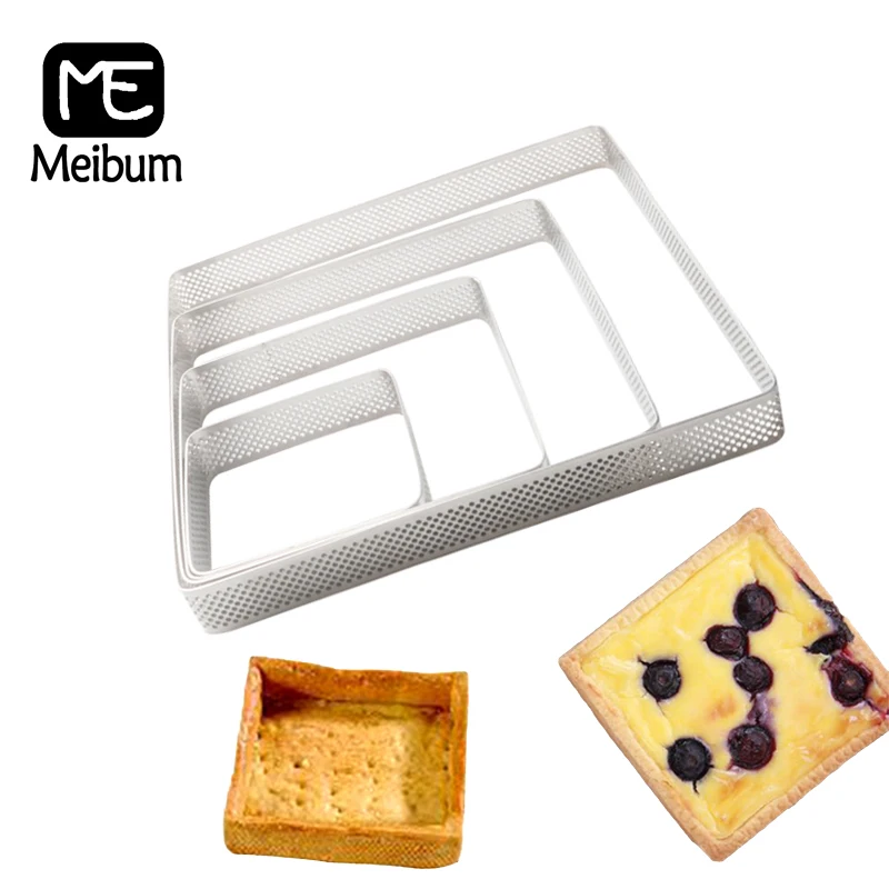Meibum квадратная Нержавеющая сталь Французский заварный крем десертная форма для