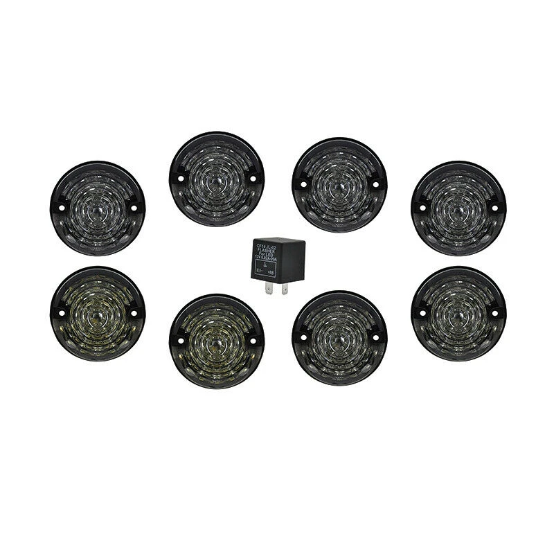 

8PCs/Kit Smoke Led Upgrade Kit Lamp for Land Rover 90/110 83-90 Defender 90-16
