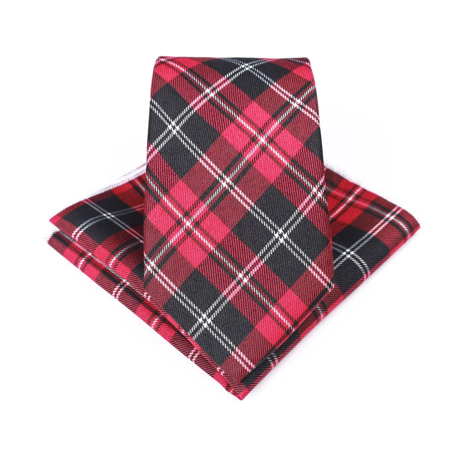 

Linbaiway Men's Cotton Necktie Pocket Square Set for Wedding Handkerchief Ties Set For Men Party Skinny Neck Tie Custom Logo