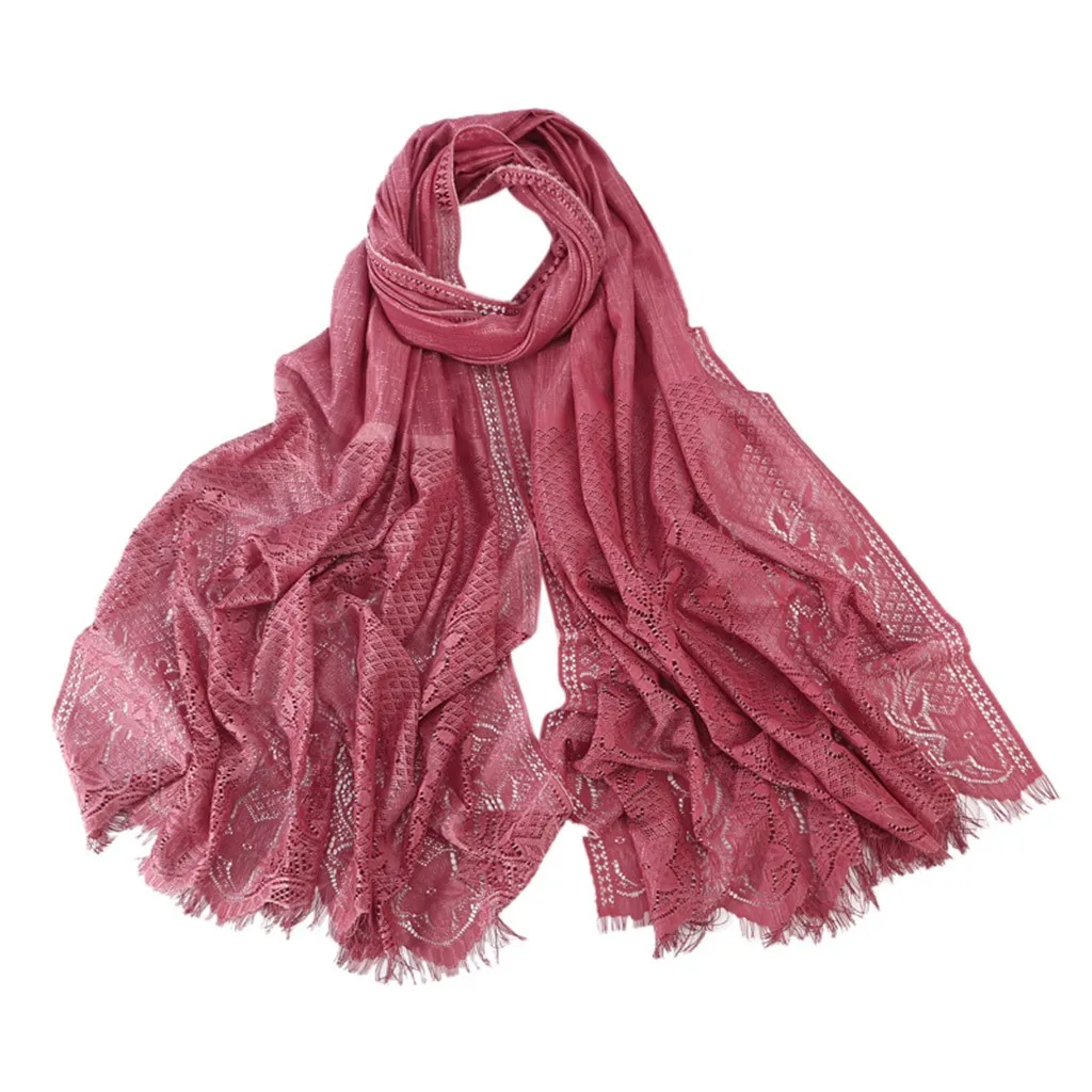 Женский кружевной длинный тёплый шарф-шаль Дамский Звездный шар зимний шарф fulards