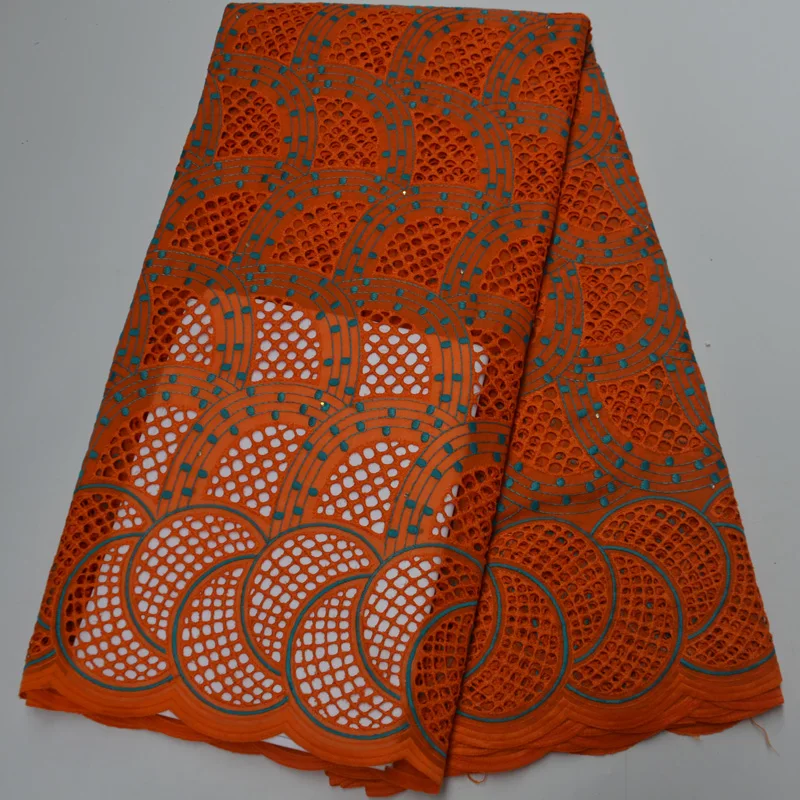 

Free shipping (5yards/pc) high quality yellow African dry cotton lace fabric newest Swiss voile lace for party dress CLP442