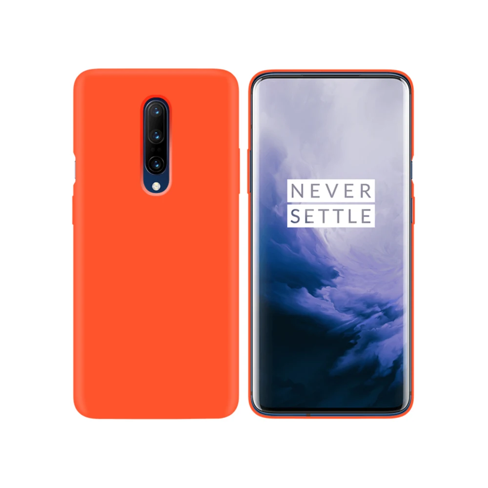 Orange Для oneplus 7 Pro Чехол для oneplus 7 Pro 7Pro 6T 6 мягкий жидкий силиконовый бампер чехол для oneplus 7 противоударный полный задний Чехол - Цвет: Orange