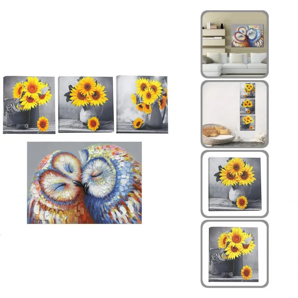 

Художественная живопись ярких цветов на холсте картина с изображением подсолнуха/Совы долговечный отличный настенный элегантный художест...