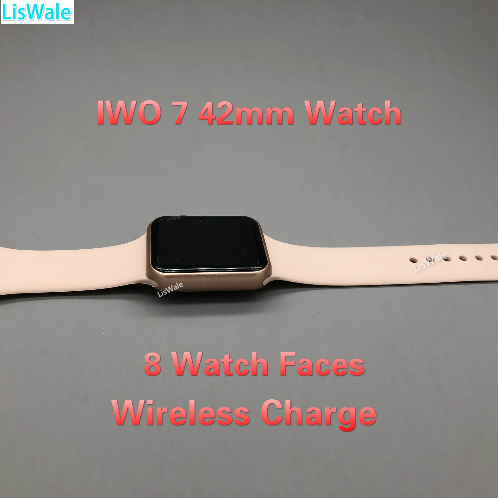 IWO 7 умные часы 42 мм MTK2502C монитор пульса Bluetooth уведомления для телефонов IOS Android VS iwo