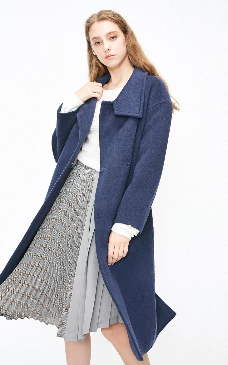 Vero Moda Женское зимнее шерстяное пальто с двойными карманами | 318327554