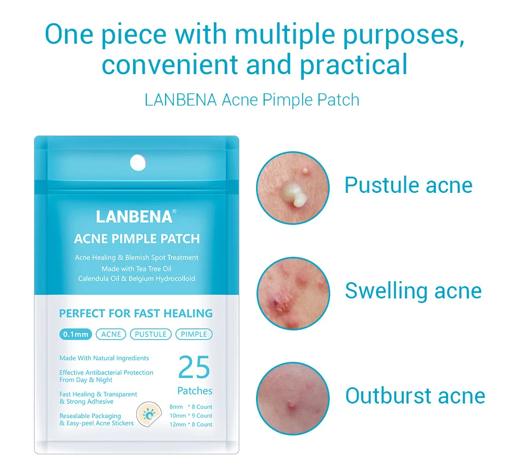LANBENA ежедневное использование невидимые Прыщи Патчи от акне наклейки лечение