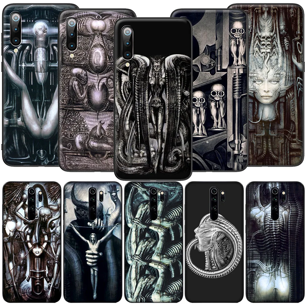 Чехол GX96 Hr Giger Li II для Redmi 9 9C NFC 10X K20 K30 K40 K30i Note 9T 10 10S 10T Zoom Prime Pro Max 5G.