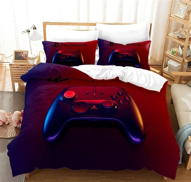 3d Playstation Постельное белье мальчиков Стёганое одеяло крышки красный пододеяльник