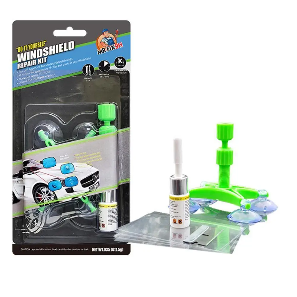 Windshield Repair Kit Quick Fix Car Cracked Glass Windscreen Tool Resin Sealer DIY Auto Window Screen Polishing | Автомобили и