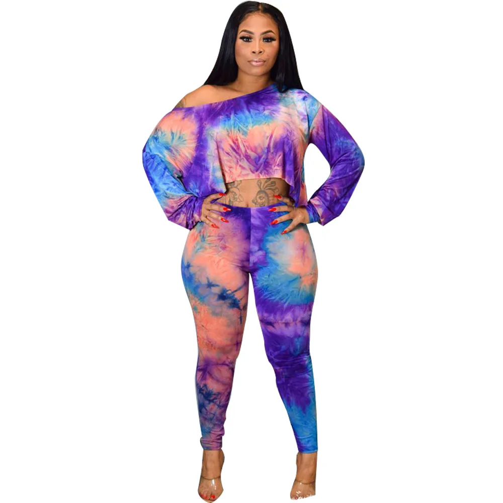 Женский пикантный комплект из двух предметов с принтом укороченный топ длинным