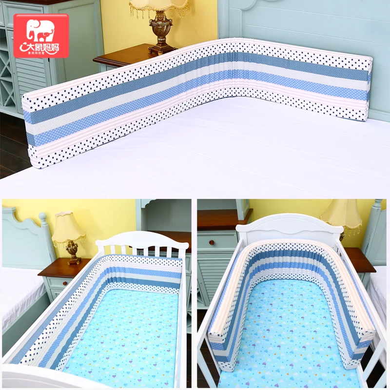 Простая мягкая ограждение для детской кровати со слоном предотвращения падения