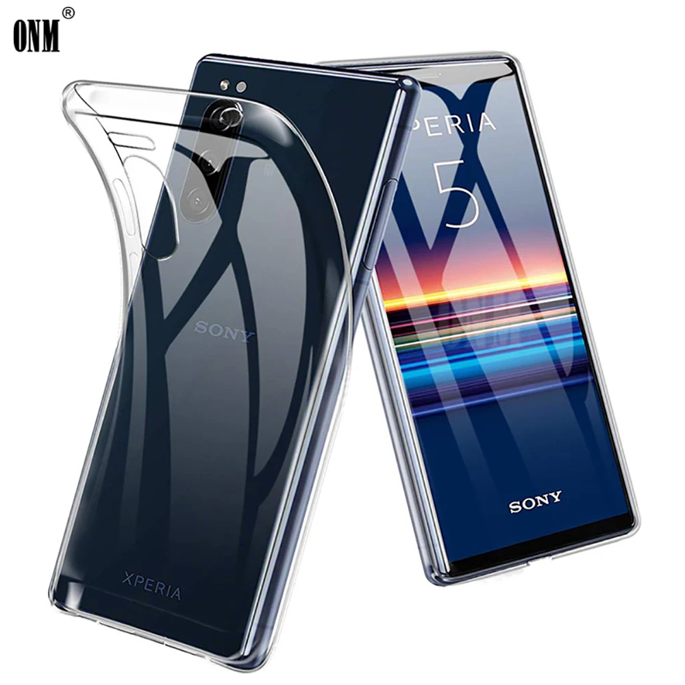 Для sony Xperia 5 1 10 II тонкий кристально прозрачный мягкий ТПУ чехол для задней панели