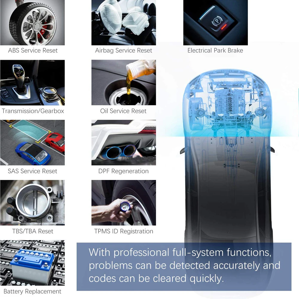 Foxwell NT510 Elite OBD Автомобильный диагностический инструмент сканер полная система ABS