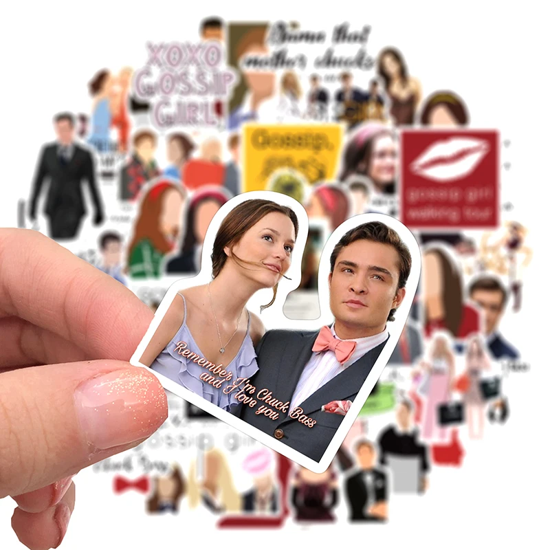 103050pcspack classic tv show gossip girl stickers for refrigerator car helmet diy gift box bicycle guitar decal notebook etc free global shipping
